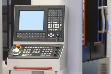 control panel of computerized numerical control metalworking machine