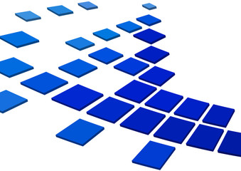 Abstract bright blue squares. Vector
