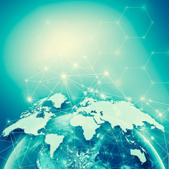 Earth from Space. Best Internet Concept of global business from concepts series. Elements of this image furnished by NASA. 3D illustration