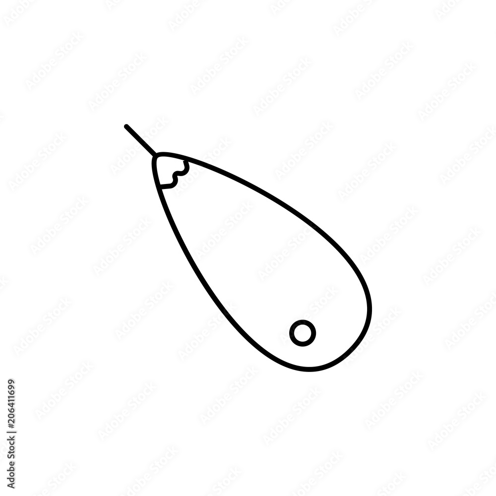 Poster eggplant line icon. element of fruits and vegetables for mobile concept and web apps. thin line eggp