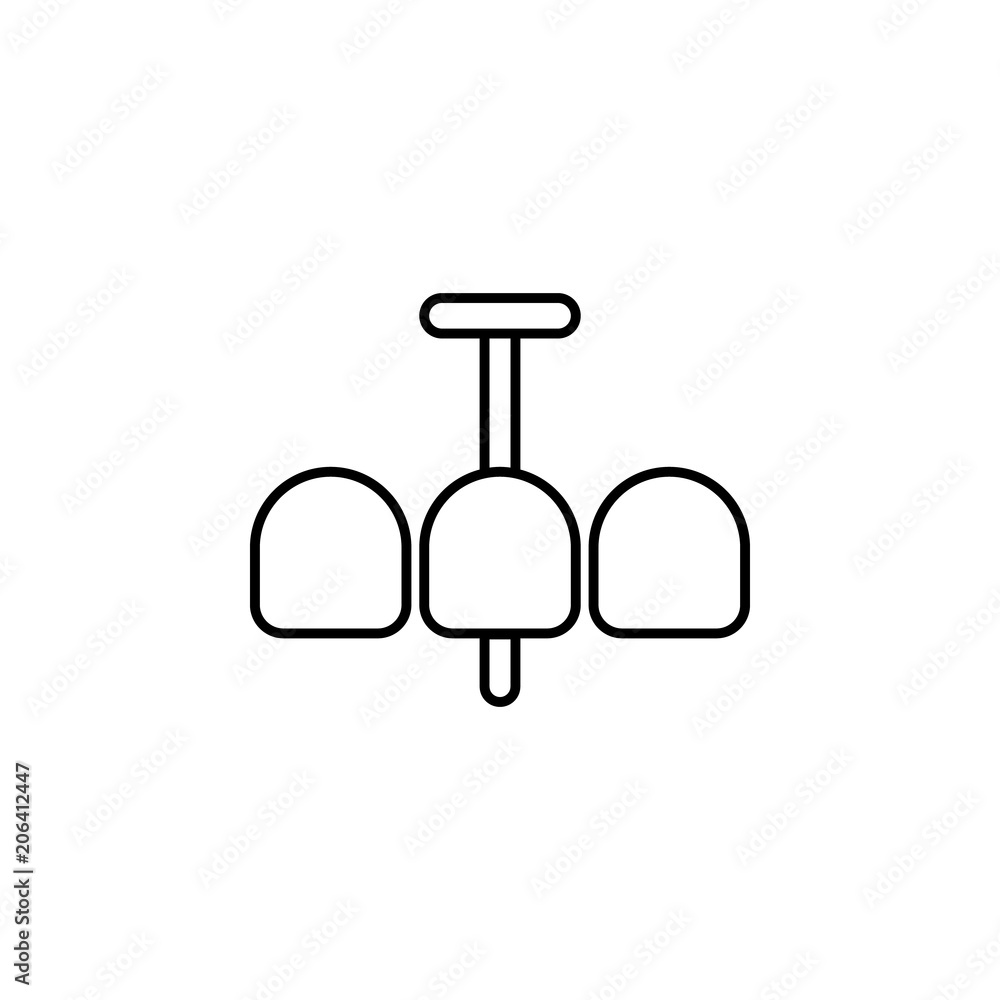 Poster chandelier line icon. element of household icon for mobile concept and web apps. thin line chandelie