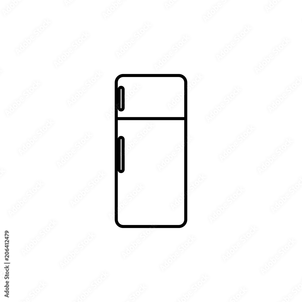 Aufkleber fridge line icon. element of household icon for mobile concept and web apps. thin line fridge icon c