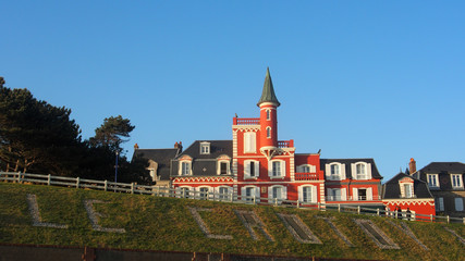 Hotelarchitektur in Le Crotoy, Picardie, Nordfrankreich
