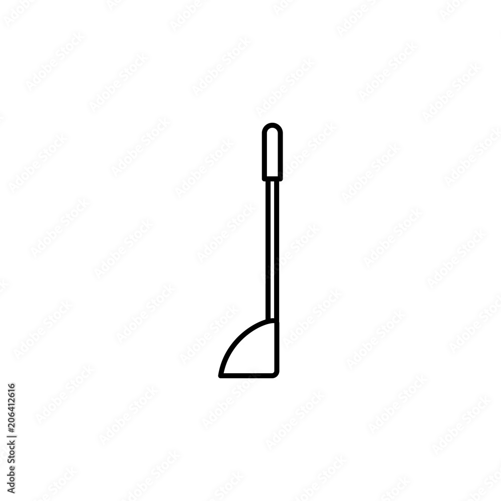 Poster scoop line icon. element of household icon for mobile concept and web apps. thin line scoop icon can