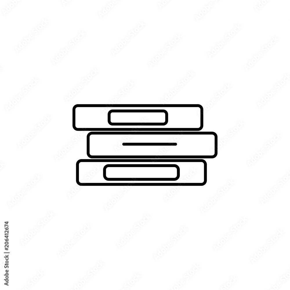 Poster shelves line icon. element of household icon for mobile concept and web apps. thin line shelves icon