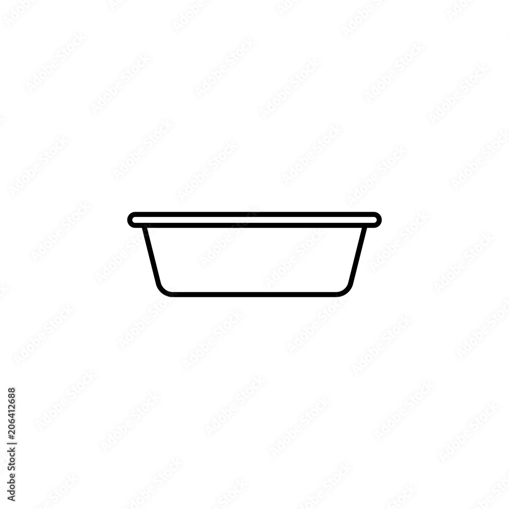 Poster a bowl line icon. element of household icon for mobile concept and web apps. thin line a bowl icon c