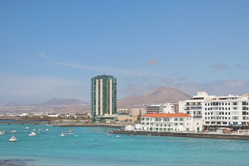 Arrecife city on spanish lanzarote island