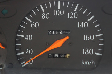 Cars with high mileage of more than 200,000 kilometers - obrazy, fototapety, plakaty