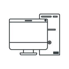 desktop computer isolated icon vector illustration design