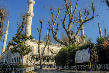Istanbul, Turkey, 19 January 2014: The Sultan Ahmed Mosque is an Ottoman mosque in the Fatih...