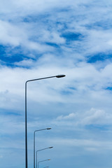 street light and sky cloud beautyful