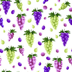 Grapes. Seamless pattern