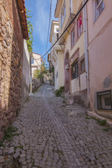 Fototapeta na wymiar The oldtown streets in Ayvalik.