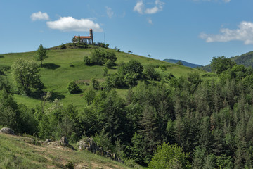 Amazing landscape of Green Hills near Village of Borovo in Rhodope Mountains, Plovdiv region, Bulgaria