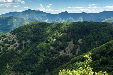 Amazing landscape of Green Hills near Krastova gora (Cross Forest) in Rhodope Mountains, Plovdiv region, Bulgaria