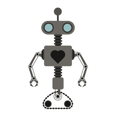robot machine isolated icon vector illustration design