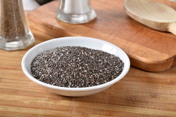 Bowl of chia seeds