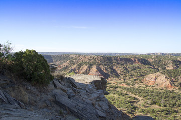 Obraz premium Top view looking into Palo Duro Canyon