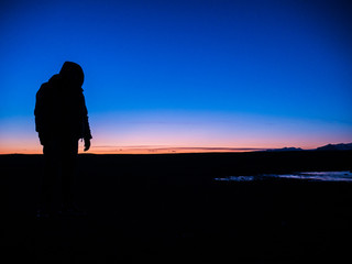 Fototapeta premium Guy looking away into the horizon