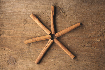 Multiple cinnamon sticks