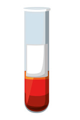tube test with blood vector illustration design