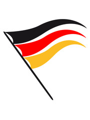 mast stange flaggen 3 farben deutschland nation schwarz rot gold flagge design logo cool