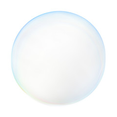 Soap bubble on a white background