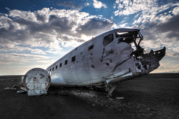 Wreck of a US military plane crashed in a sandur not far from Vik.