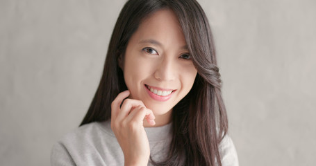 Fototapeta premium Young woman smile to camera