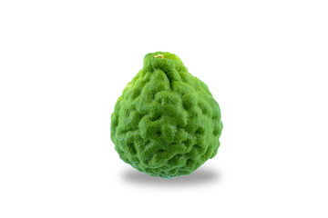 fresh bergamot fruit isolated on white background