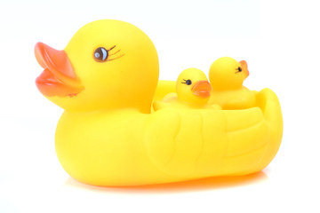 Rubber ducklings for a bathtub