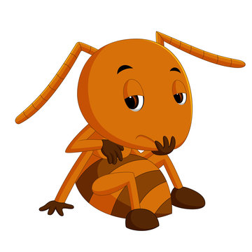 cute brown ant sadness