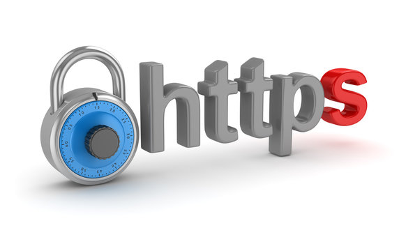 Https Internet Concept with Lock