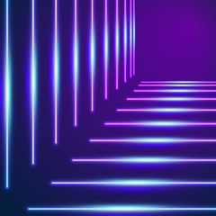 Bright neon lines background