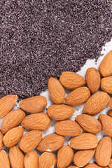 Products and ingredients containing calcium and dietary fiber, healthy nutrition