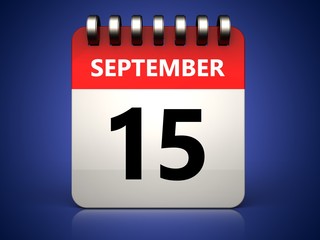 3d 15 september calendar