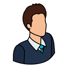 businessman avatar character icon vector illustration design