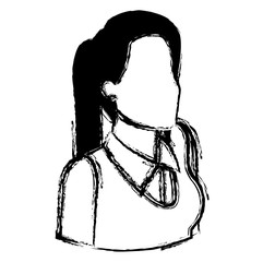 businesswoman avatar character icon vector illustration design
