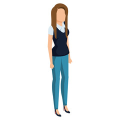 Fototapeta premium businesswoman avatar character icon vector illustration design
