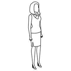 businesswoman avatar character icon vector illustration design