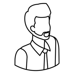 businessman avatar character icon vector illustration design