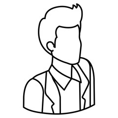 businessman avatar character icon vector illustration design