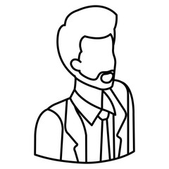 businessman avatar character icon vector illustration design
