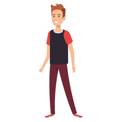 young man avatar character vector illustration design