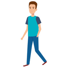 young man avatar character vector illustration design