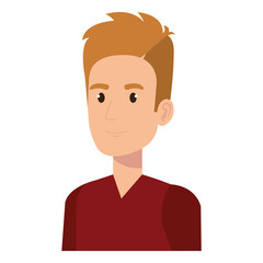 young man avatar character vector illustration design