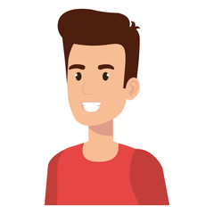 young man avatar character vector illustration design