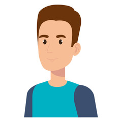 young man avatar character vector illustration design