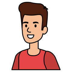 young man avatar character vector illustration design