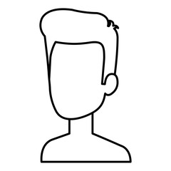 young man shirtless avatar character vector illustration design